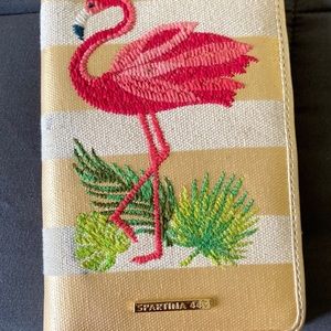 Flamingo Stripe Snap Wallet by Spartina